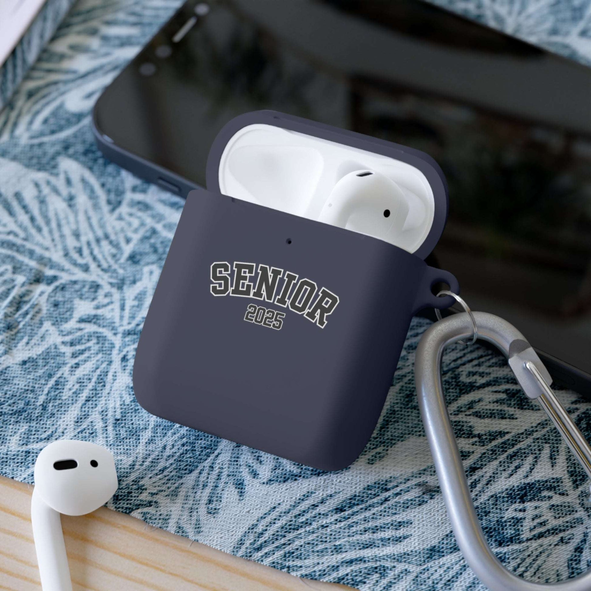 airpods case, navy, senior 2025, senior gift, protective case