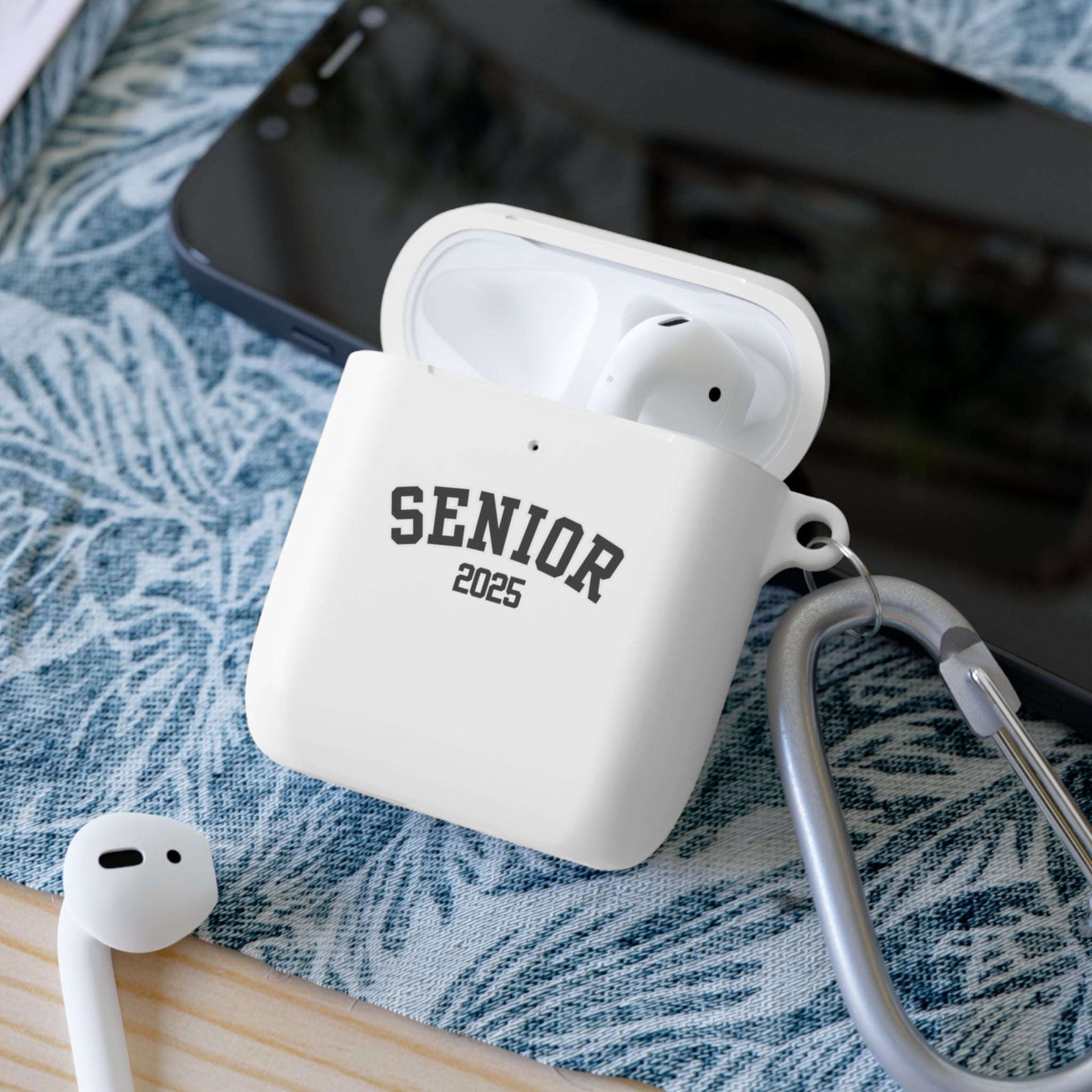 airpods  case, white, senior 2025, senior gift, protective case