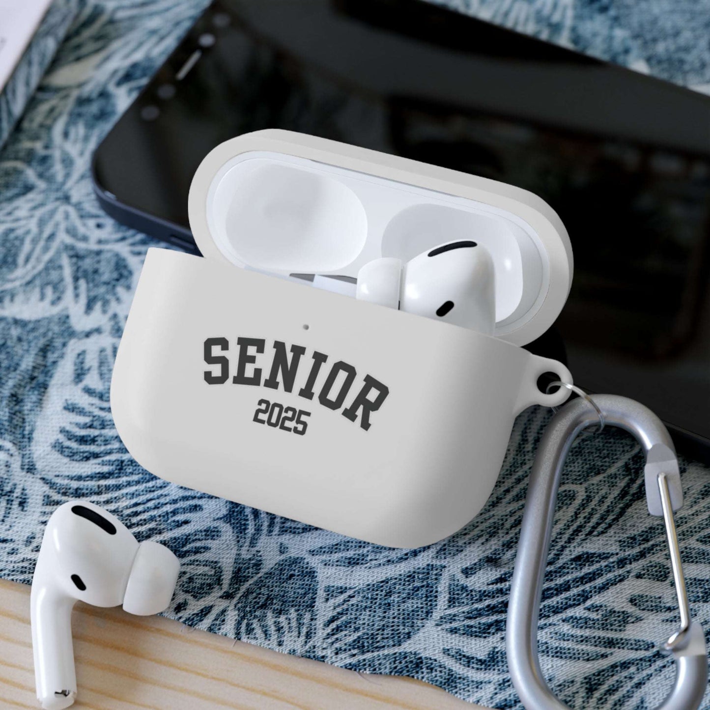 airpods pro case, white, senior 2025, senior gift, protective case