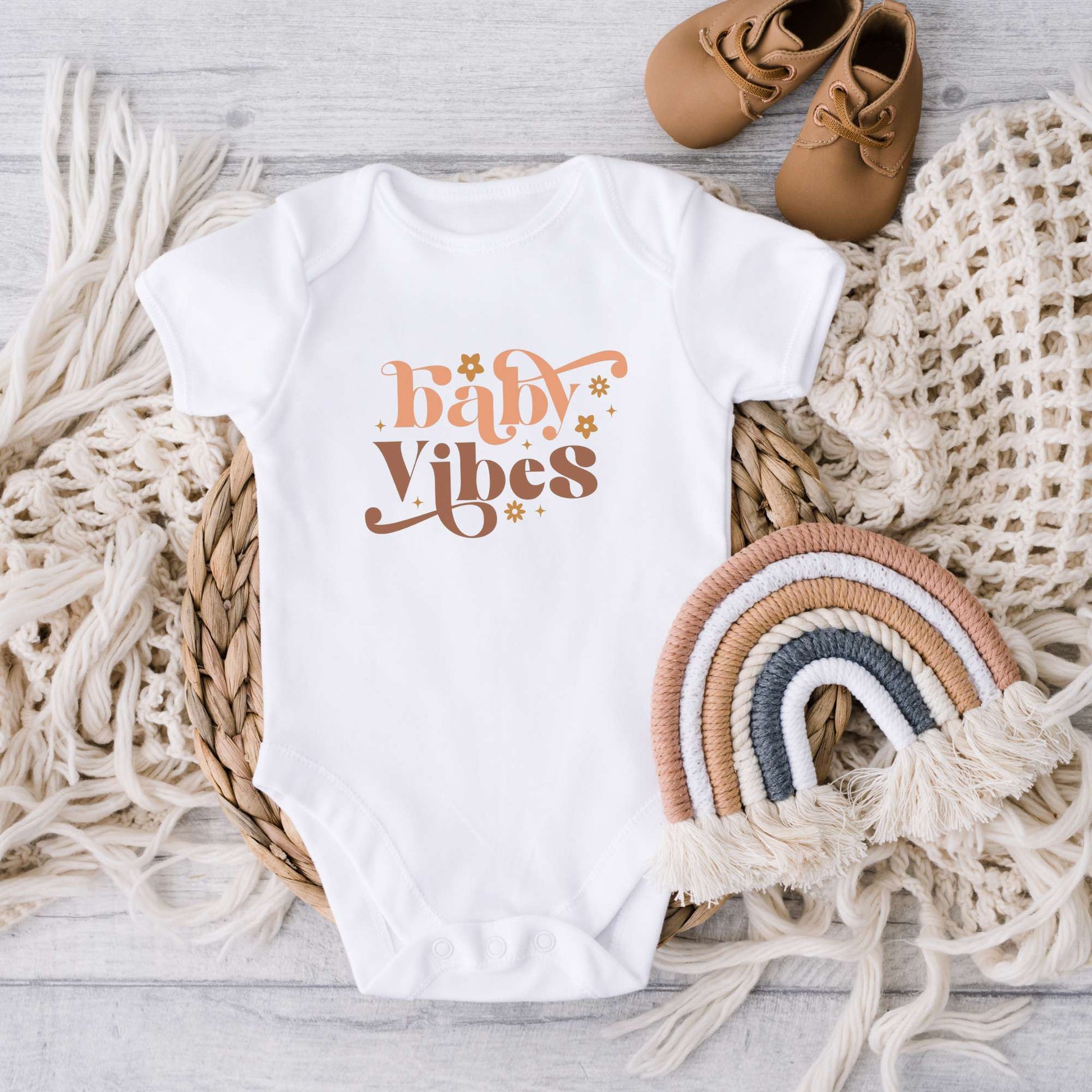 boho baby infant bodysuit, baby vibes