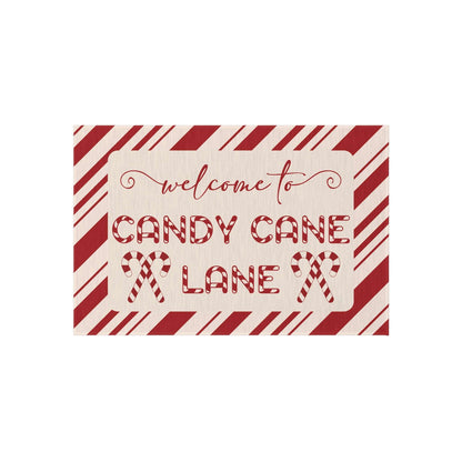 candy cane lane, christmas doormat, decor, holiday decorating, indoor, outdoor,