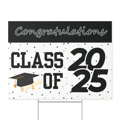 congratulations class of 2025 yard sign, graduation party, celebration decor