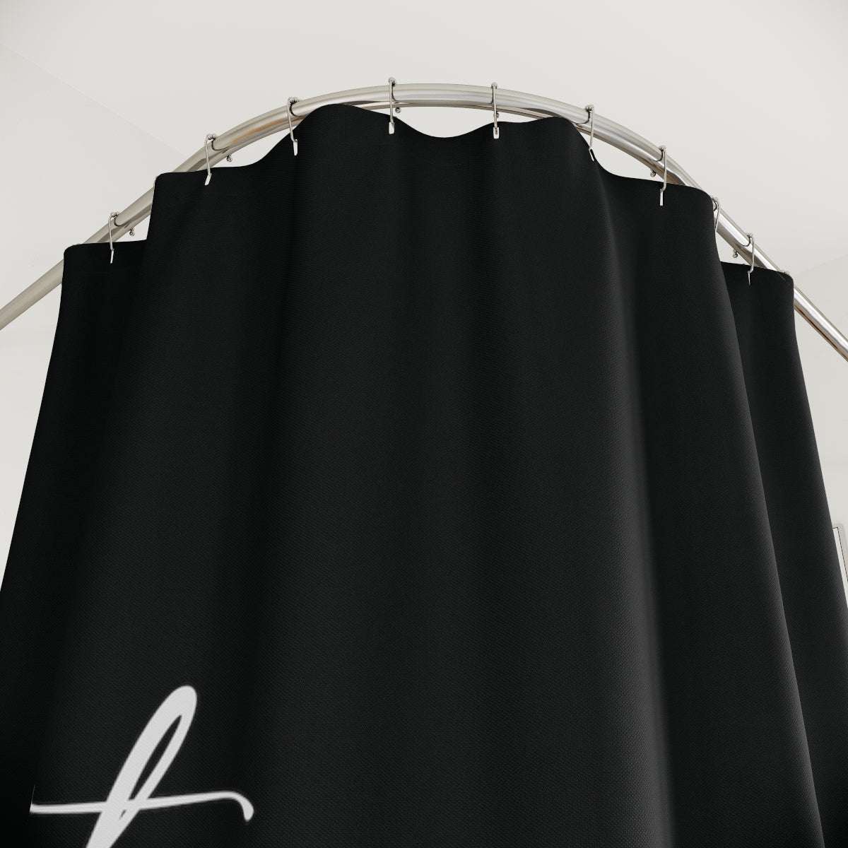 get naked shower curtain, 71"x74", black and white, bathroom decor