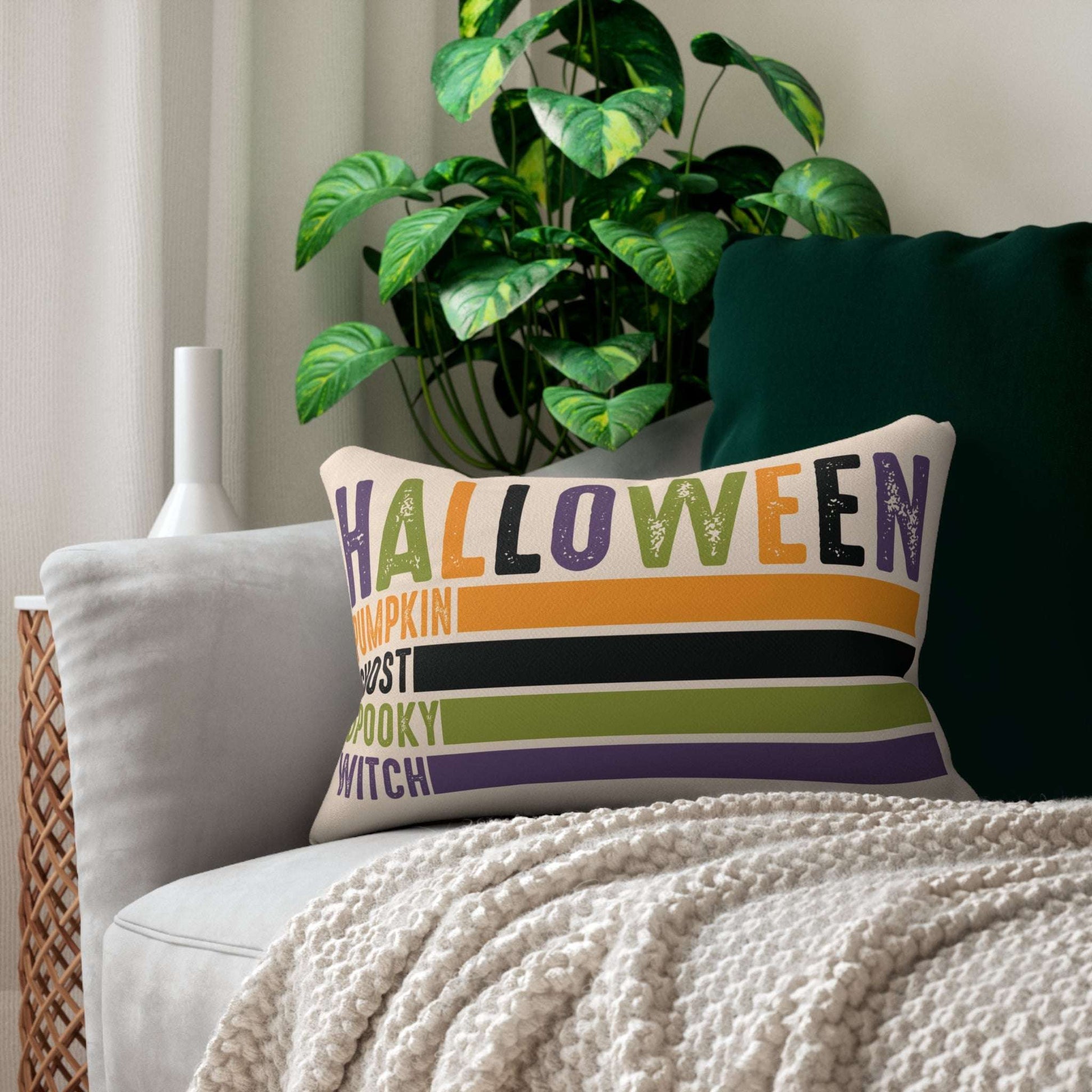 halloween theme lumbar pillow, holiday decor, home accent pillow