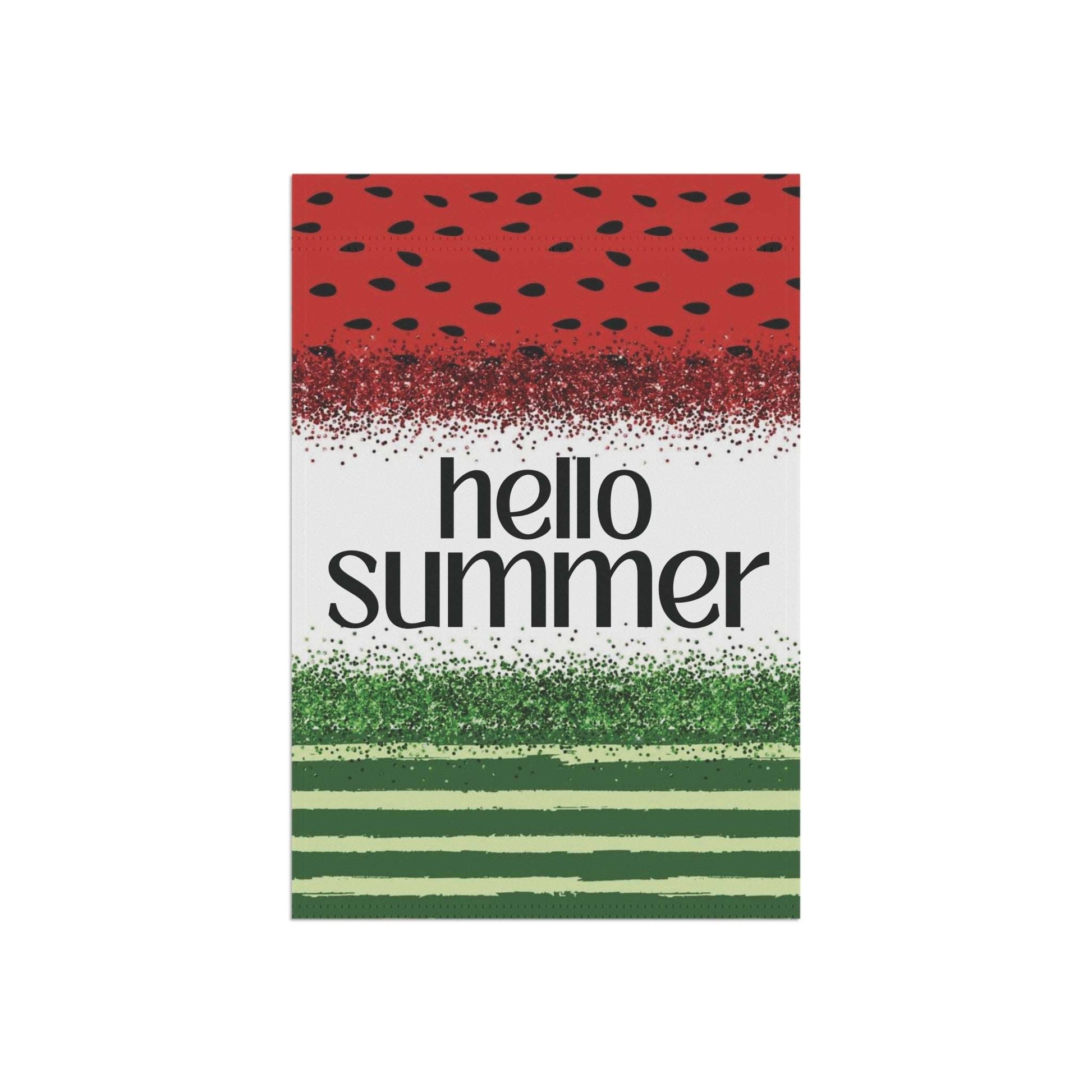 hello summer, watermelon garden flag, 12"x18", outdoor decor