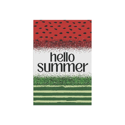 hello summer, watermelon garden flag, 12"x18", outdoor decor