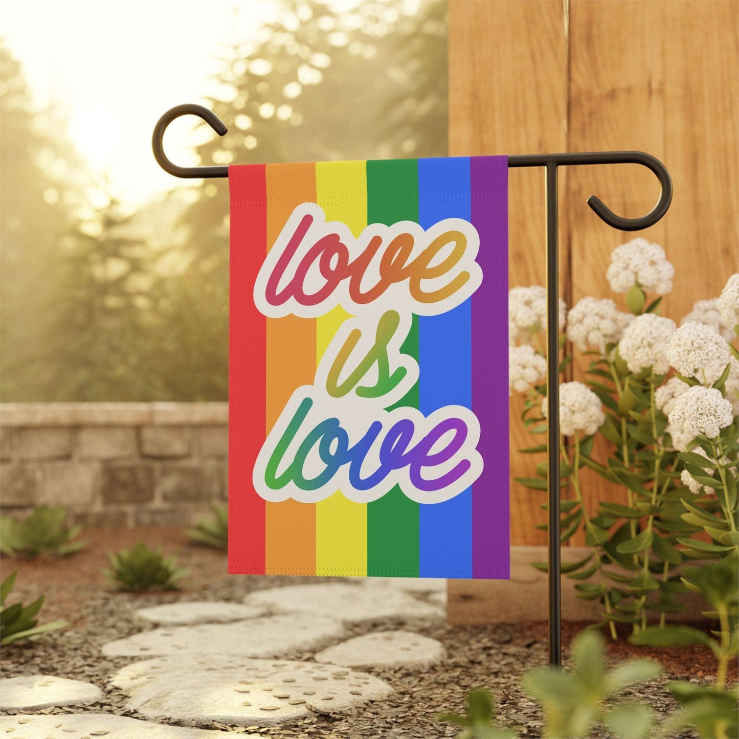 Pride flag, love is love, garden flag, 12"x18", lawn decor