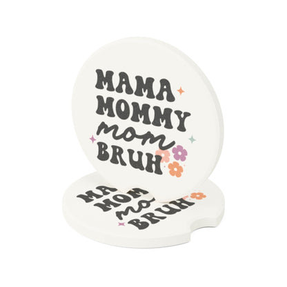 mama, mommy, mom, bruh car coaster, travel accessory, soapstone car coaster, mom life