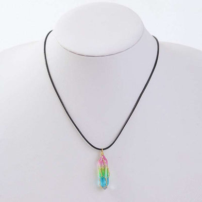 pastel pendant necklace, crystal necklace, womens jewelry