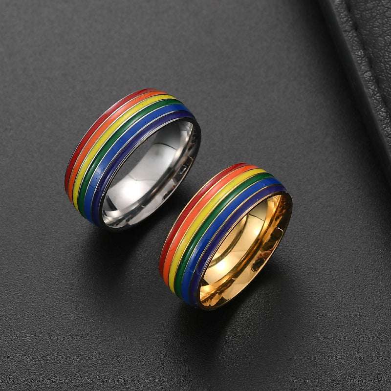 rainbow pride ring, unisex, sizes 6-12, pride event accessory,