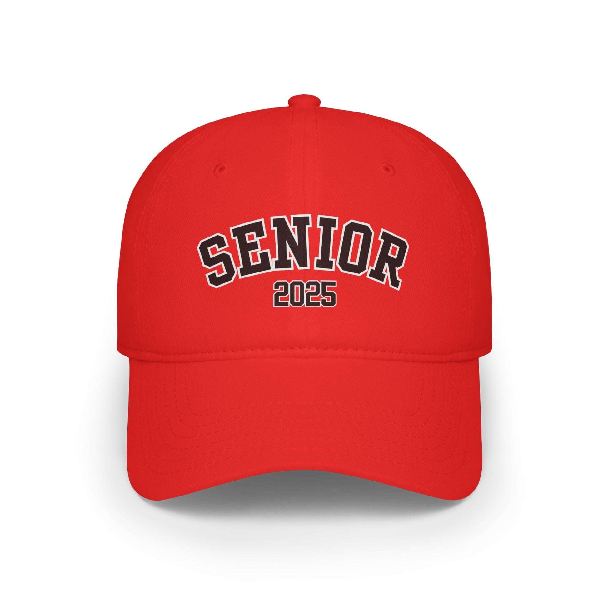 senior 2025, baseball cap, hats, boys hats, girls hats, back to school, red