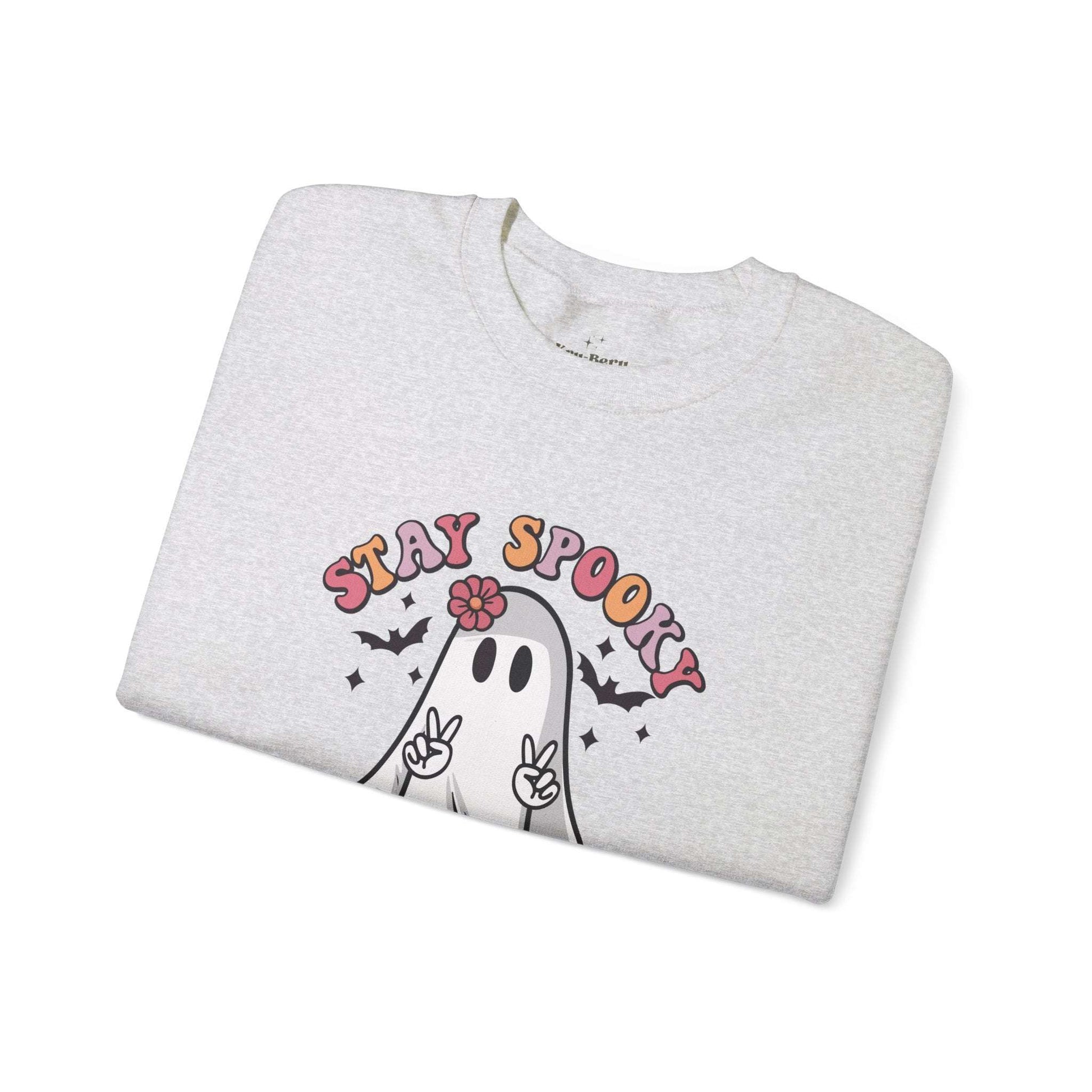 Stay Spooky, ghost, retro, women's sweatshirt, halloween, apparel, ash