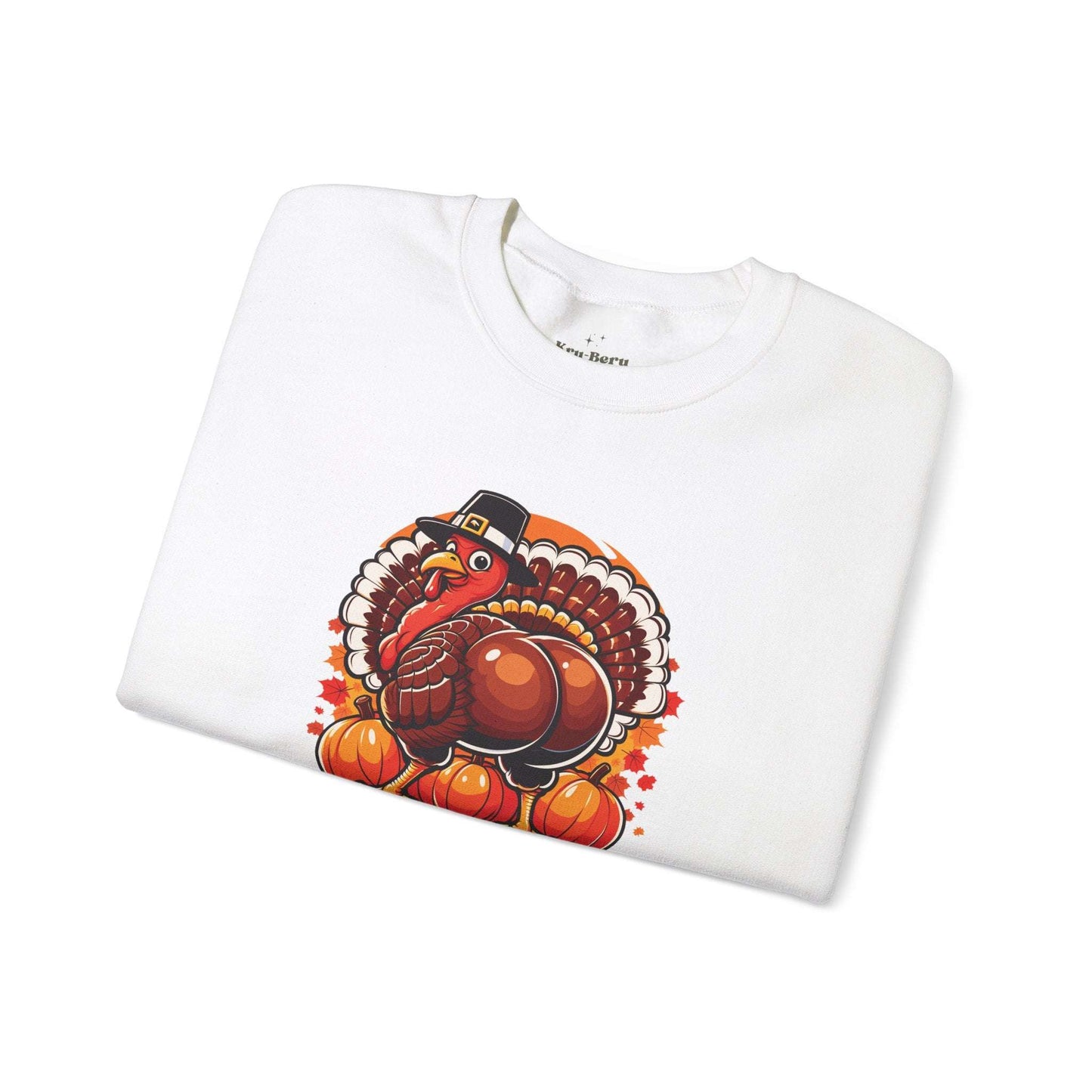 twerky time mens thanksgiving sweatshirt, twerkin turkey, holiday apparel, white