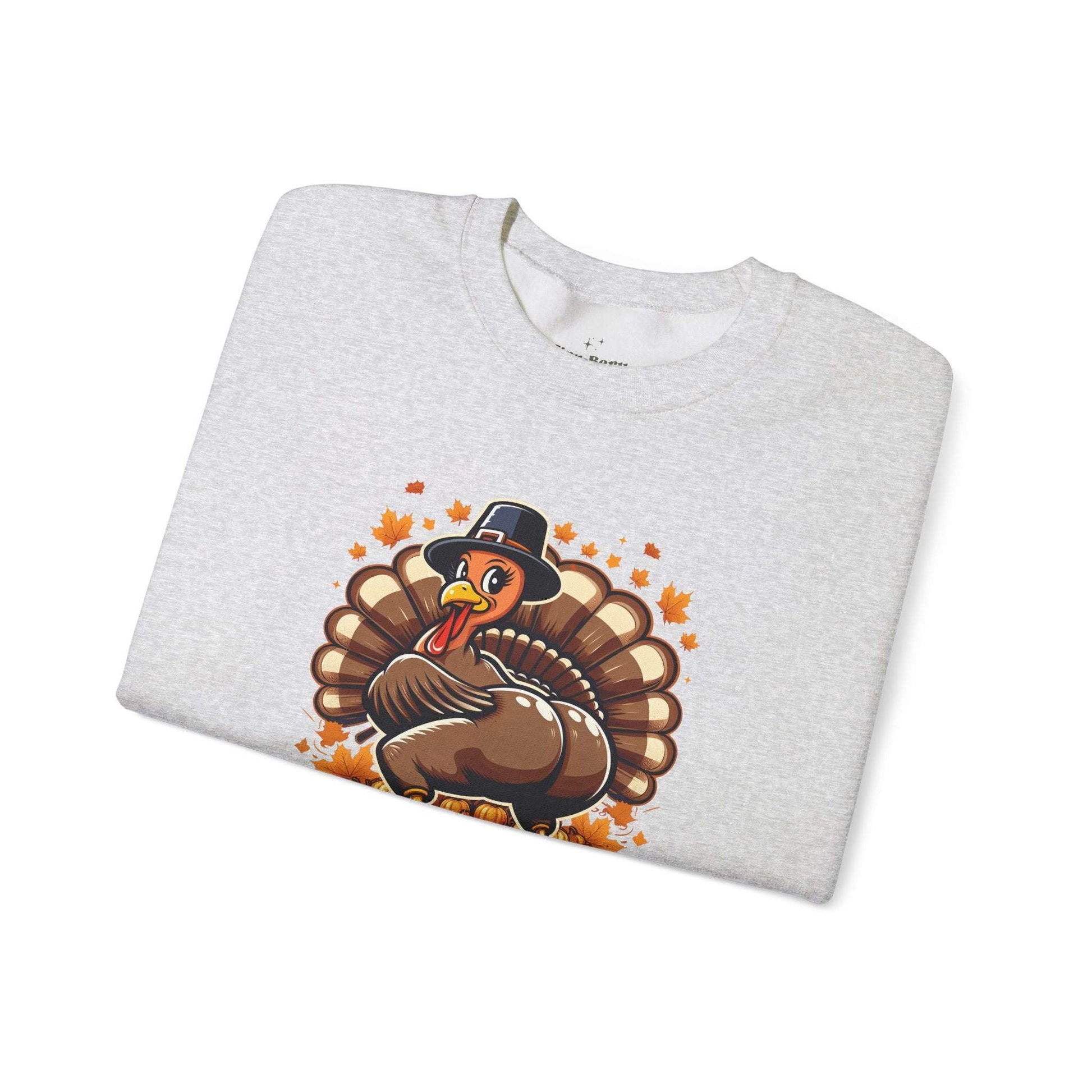 twerky time womens thanksgiving sweatshirt, twerking turkey, ash