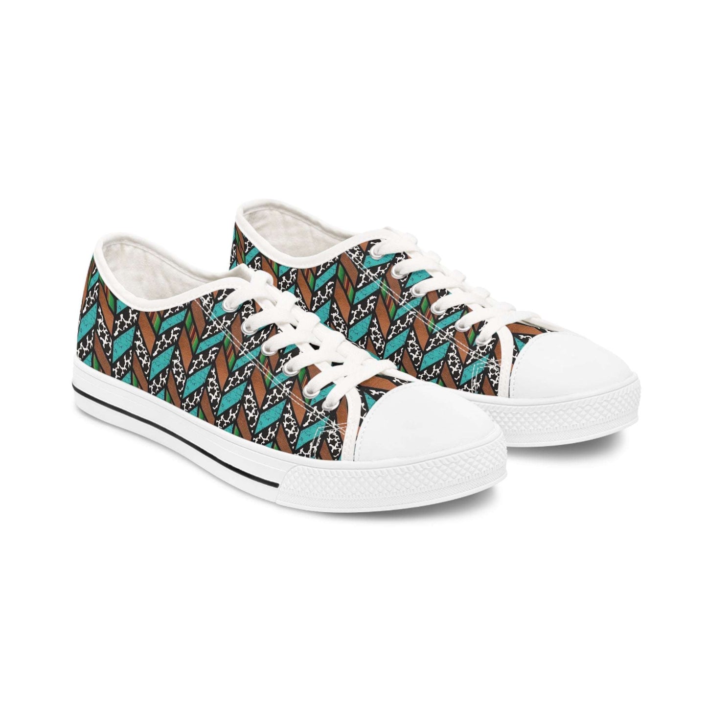 western turquoise geometric patterned womens shoes, sizes 5.5 to 12, western style, white sole